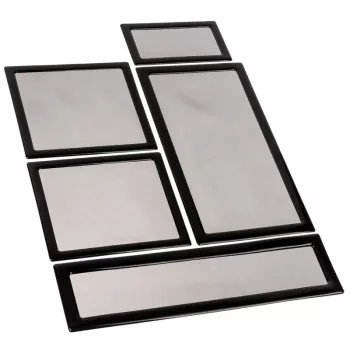Dulkių filtro rinkinys DEMCiflex, skirtas Lian Li TU150 Mini ITX korpusui — juodas