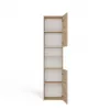 Vonios spintelė top e shop S40 SONOMA — Ąžuolo spalvos rėmas, laisvai pastatoma, 6 lentynos, 400×300×1700 mm