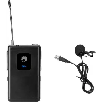 Lavalier mikrofonas Omnitronic UHF-E serija 527.5 MHz — laidinis lavalier, skirtas kalbai ir pristatymams