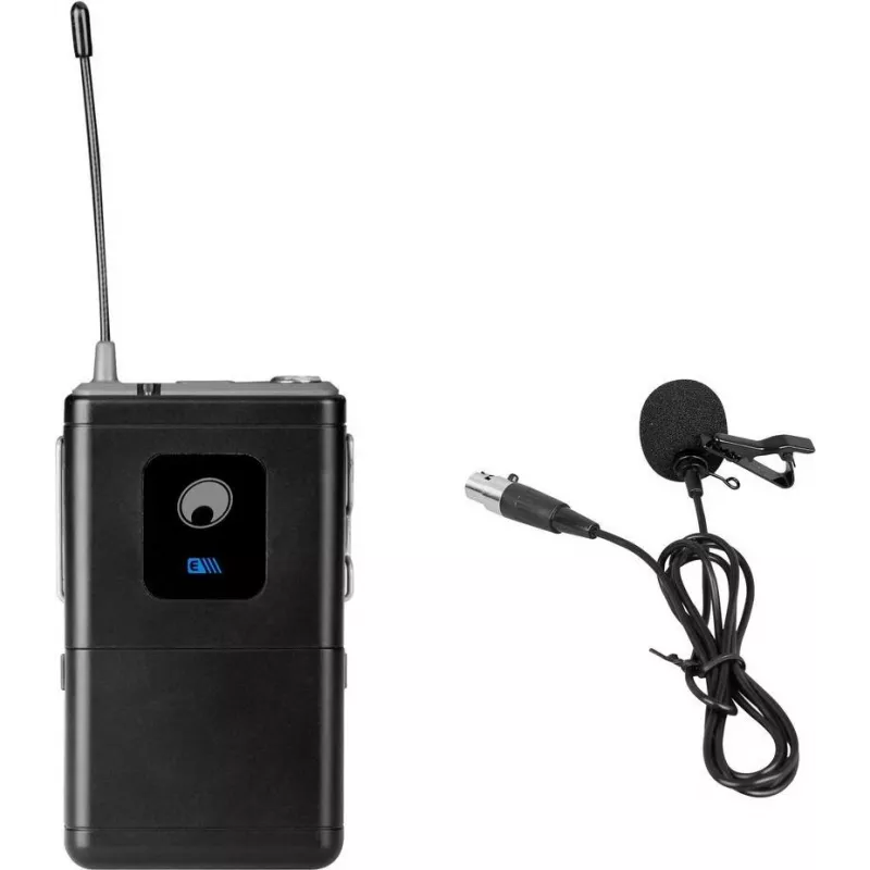 Lavalier mikrofonas Omnitronic UHF-E serija 527.5 MHz — laidinis lavalier, skirtas kalbai ir pristatymams