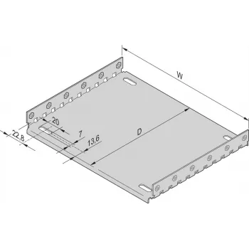 SCHROFF tvirtinimo plokštė Abdeckbleche - tvirtinimo plokštė 42TE 220T (34563014)