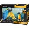 3D Puzzle cubicfun Mėlynagurklės aros, 88 vnt., modelis 306-DS1097H