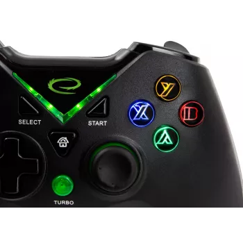 Žaidimų pultas Esperanza EGG114K laidinis USB 2.0 juodas — 12 mygtukų, 2 vairalazdės, vibracija, PC ir Xbox Series X/S/One
