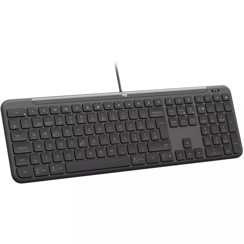 LOGITECH Signature Slim K620 Wired Keyboard for Business - GRAPHITE - US INT'L - USB - N/A - INTNL-973 - USB-C