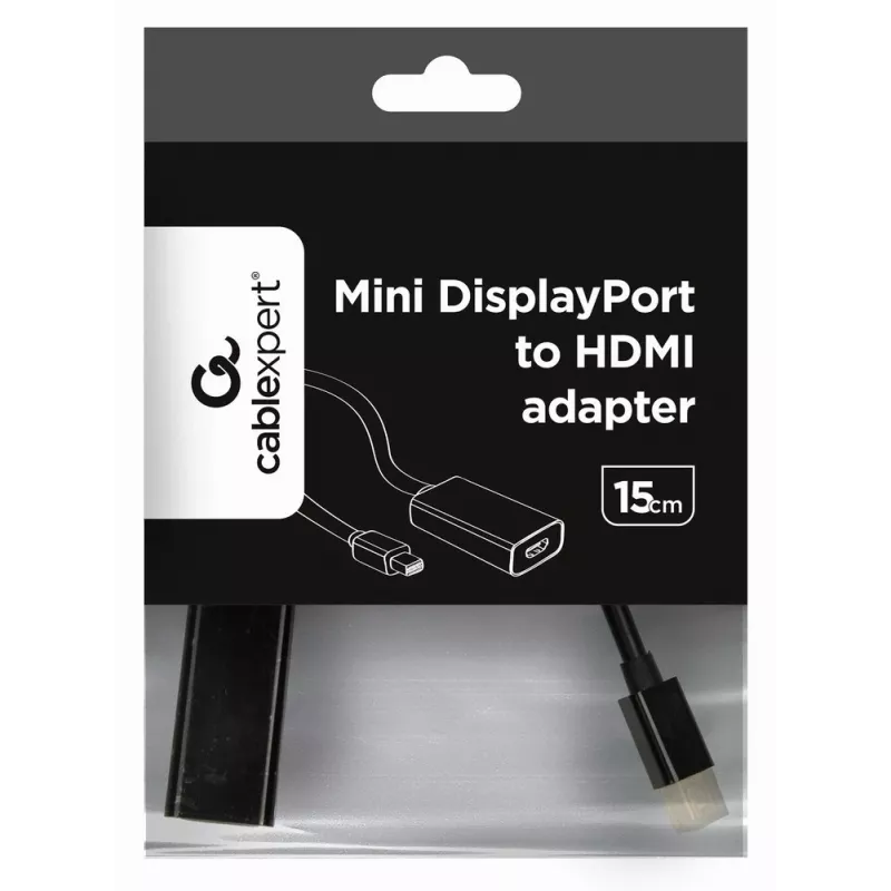 Gembird A-MDPM-HDMIF-02 vaizdo kabelio adapteris Mini DisplayPort HDMI A tipo (standartinis) juodas