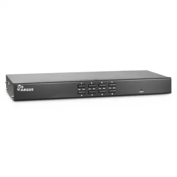Inter-Tech KVM AS-9108DU stovo montavimo juodas klaviatūros/vaizdo/pelės (KVM) jungiklis (88887233)