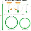 LED antkaklis Anicoll Green šunims ir katėms Model 9997790759014, įkraunamas apšvietimas