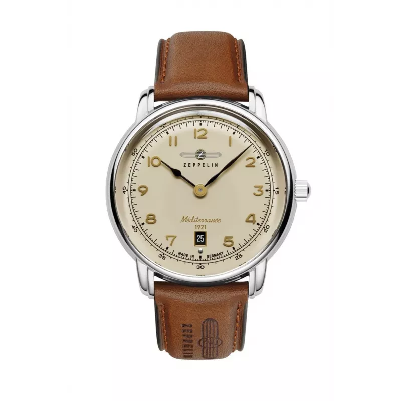 Rankinis laikrodis Zeppelin Mediterranee 96405 40mm — Zeppelin analoginis rankinis laikrodis, nerūdijančio plieno korpusas