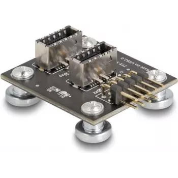 DeLOCK 67176 vidinis USB Type-E adapteris 9 kontaktų kištukas juodas