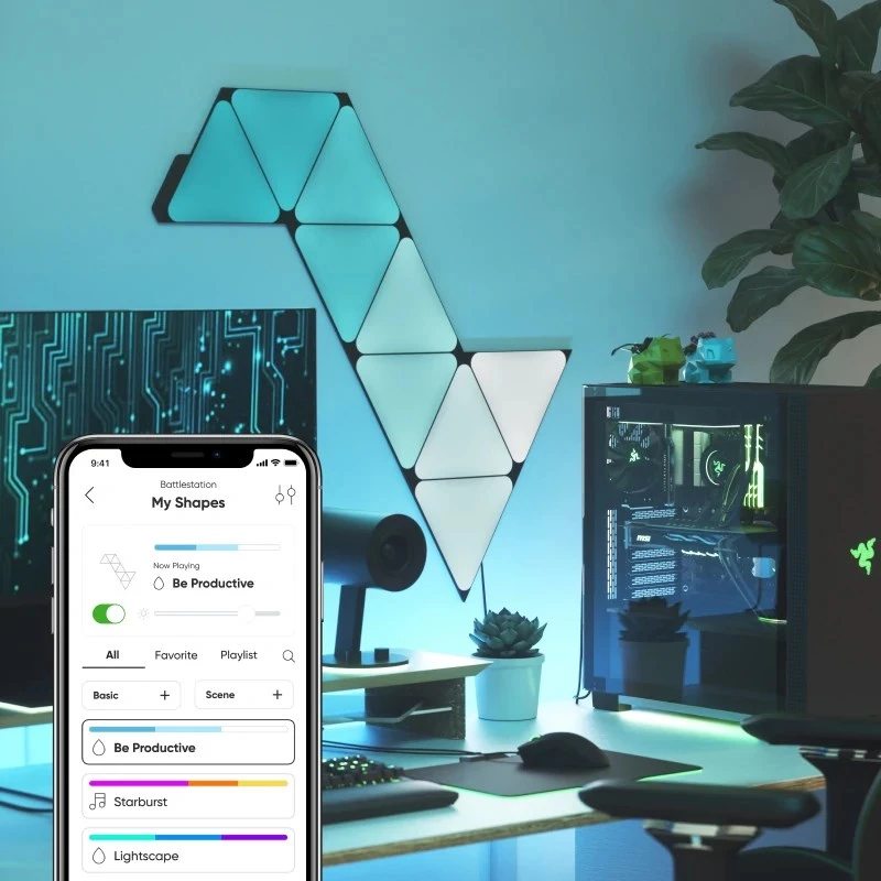 Nanoleaf NL48-1101TW-10PK išmanusis apšvietimas Išmanusis skydelis Wi-Fi
