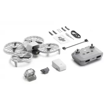 Dronas DJI Flip, 4 rotoriai, 48 MP kamera, 3840×2160 vaizdo įrašas, 3110 mAh baterija, juoda / balta