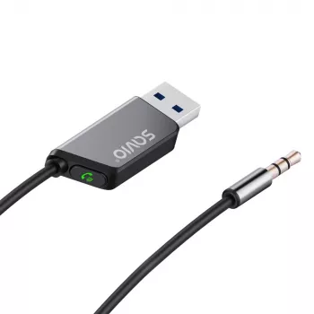 Savio TR-16 siųstuvo AUX adapteris su laisvų rankų funkcija, Bluetooth 5.3, Google Assistant/Siri