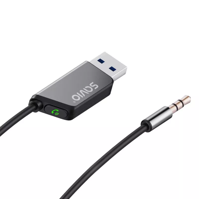 Savio TR-16 siųstuvas AUX adapteris su laisvų rankų funkcija, Bluetooth 5.3, Google Assistant/Siri