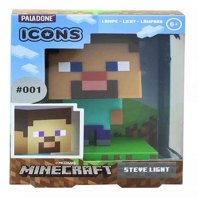 Paladone Minecraft Steve ženklo šviesos dekoras