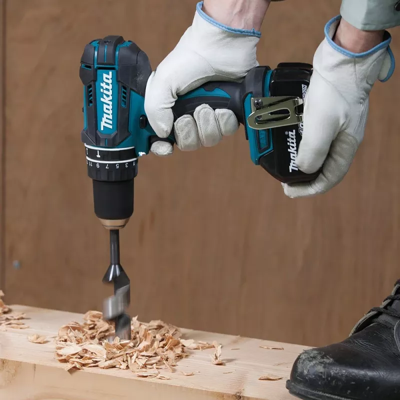 Makita DHP482RFX9 - Gręžtuvas/suktuvas su smūginiu mechanizmu - Belaidis - 13 mm griebtuvas - 62 N·m - 2 akumuliatoriai, įkroviklis - 18 V (DHP482RFX9)