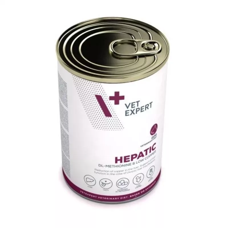Šlapias šunų maistas VETEXPERT Veterinary Diet Hepatic šunims, 400 g, kepenų palaikymui, mėsos skonio