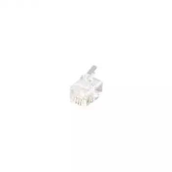 Equip telefono kištukas, RJ11, 4P4C, RJ-11 (4P4C), permatomas, 0,5 g, 7,62 mm, 12,3 mm, 7,2 mm