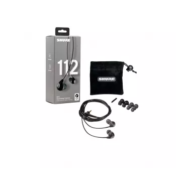 Shure SE112-GR ausinės laidinės į ausis įdedamos skambučiams / muzikai juodos, pilkos
