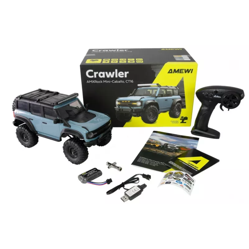 Amewi RC crawler Mini-Cabalo AMXRock 4WD 1:16 RTR — mastelis 1:16, 4WD, paruoštas naudoti