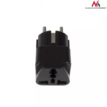 Maitinimo kištuko adapteris Maclean MCE155 NEMA 5-15P Type E FR, juodas