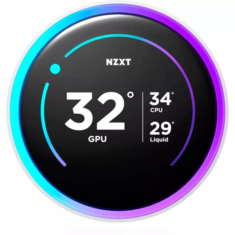 Viskas viename skysčio aušintuvas NZXT Kraken Elite 360 RGB 12 cm baltas