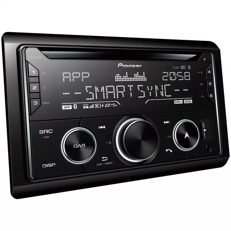 Automagnetola Pioneer FH-S820DAB, juoda, 200 W, Bluetooth