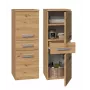 Vonios spintelė Top e Shop NEL V DDS ARTISAN — laisvai statoma, ąžuolo rėmas, 3 lentynos, 300×300×850 mm
