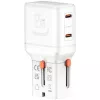 Kelioninis įkroviklis World 65W USB-C + USB-A baltas