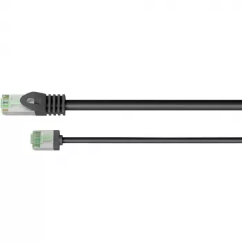 Goobay Ultra-Flexible CAT 8.1 komutacinis kabelis plonas U/FTP Juoda - extra-short plug 99.9% (74353)
