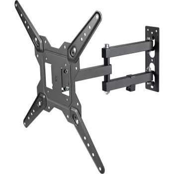 Vision VFM-WA4X4/3 - Tvirtinimo rinkinys (sieninis laikiklis) - Dviguba šarnyrinė svirtis - LCD ekranui - šaltai valcuotas plienas - Juoda - Ekrano dydis: 94-152,4 cm (37-60)