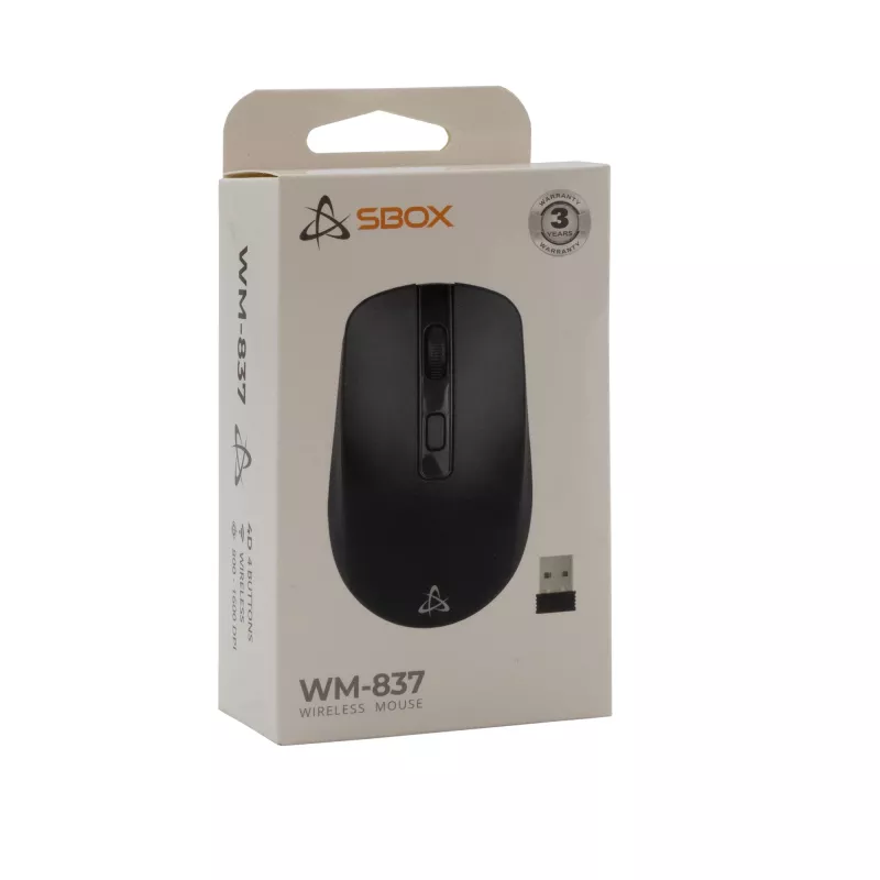 Pelė SBOX WM-837 juoda USB Type-A