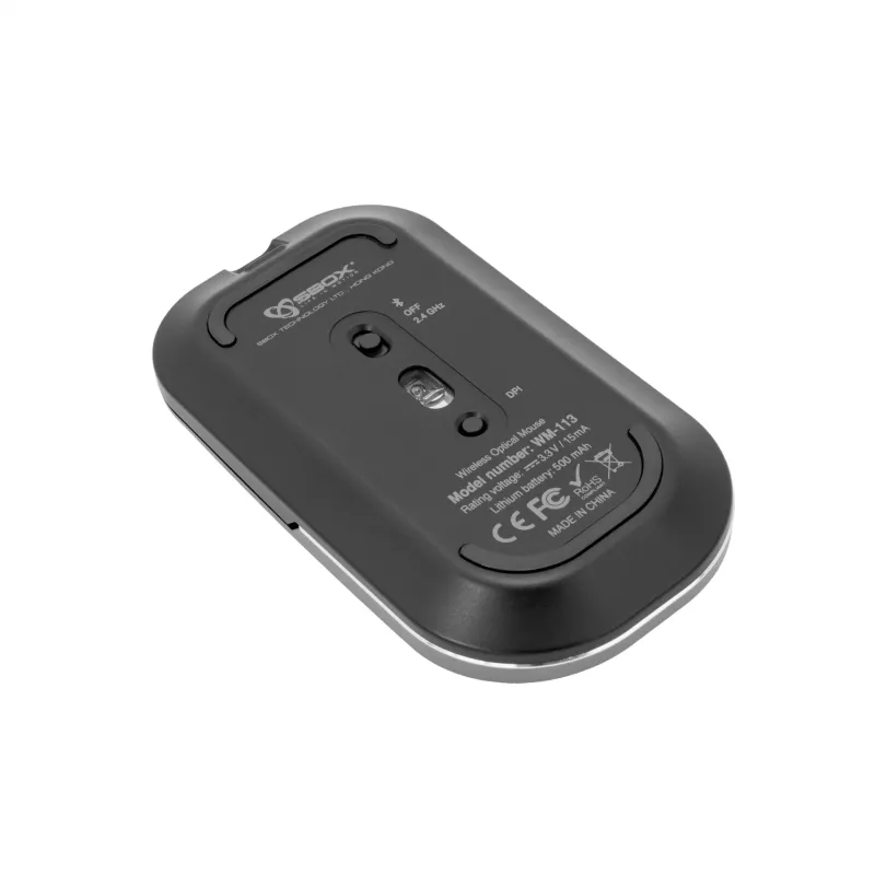 Pelė SBOX WM-113 belaidė RF belaidė + Bluetooth + USB Type-C