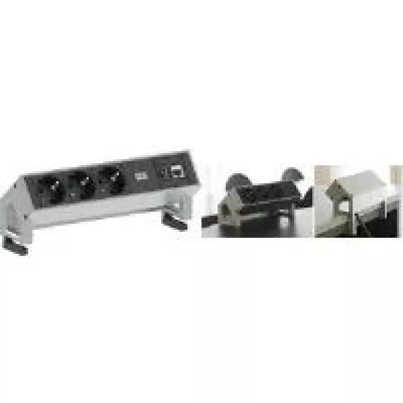 Maitinimo prailgintuvas Bachmann 3x Schuko 1x CAT6 1x USB3.0 1,5 m