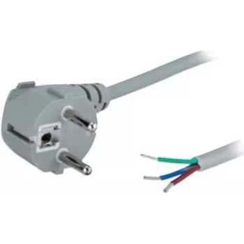 Wentronic Goobay įžemintas maitinimo laidas, kampinis, skirtas individualiam montavimui, 2 m, juoda - Type F (Type F, CEE 7/7) > laisvi kabelio galai (50083)