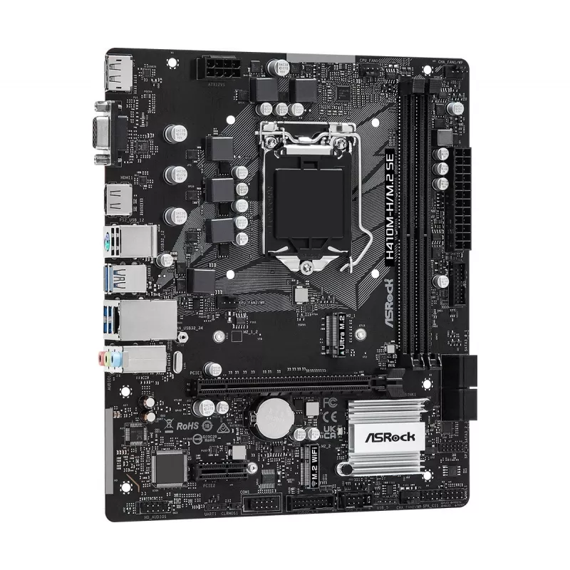 Pagrindinė plokštė ASRock H410M-H/M.2 SE Intel H370 LGA 1200 micro ATX