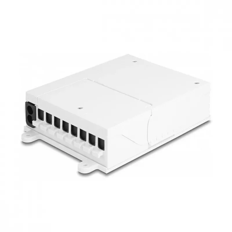 DeLOCK šviesolaidžių skirstomoji dėžutė FTTH vidaus montavimui ant sienos, 8 prievadų, balta