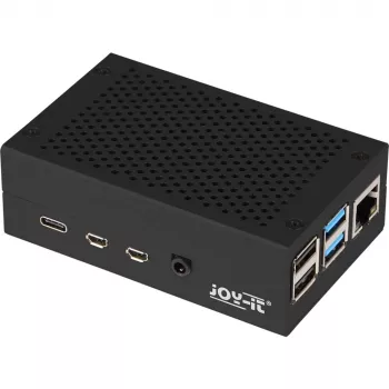 Aliumininis korpusas Raspberry Pi 4 B, JYT RB-AlucaseP4+01B, juodos spalvos