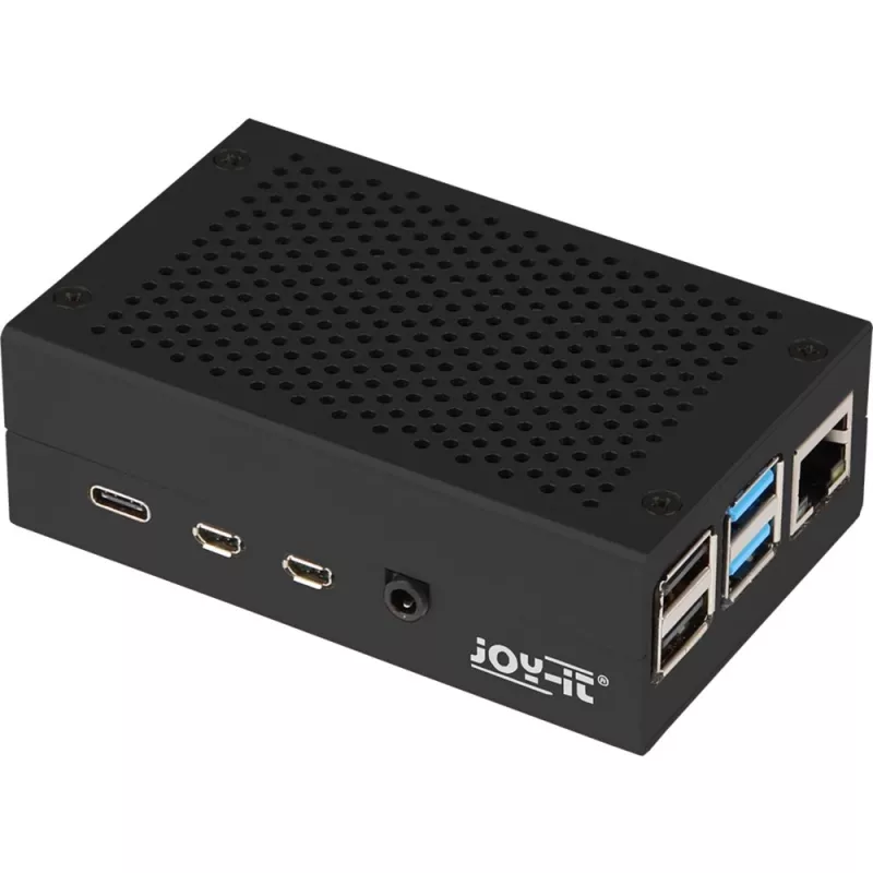 Aliumininis korpusas Raspberry Pi 4 B, JYT RB-AlucaseP4+01B, juodos spalvos