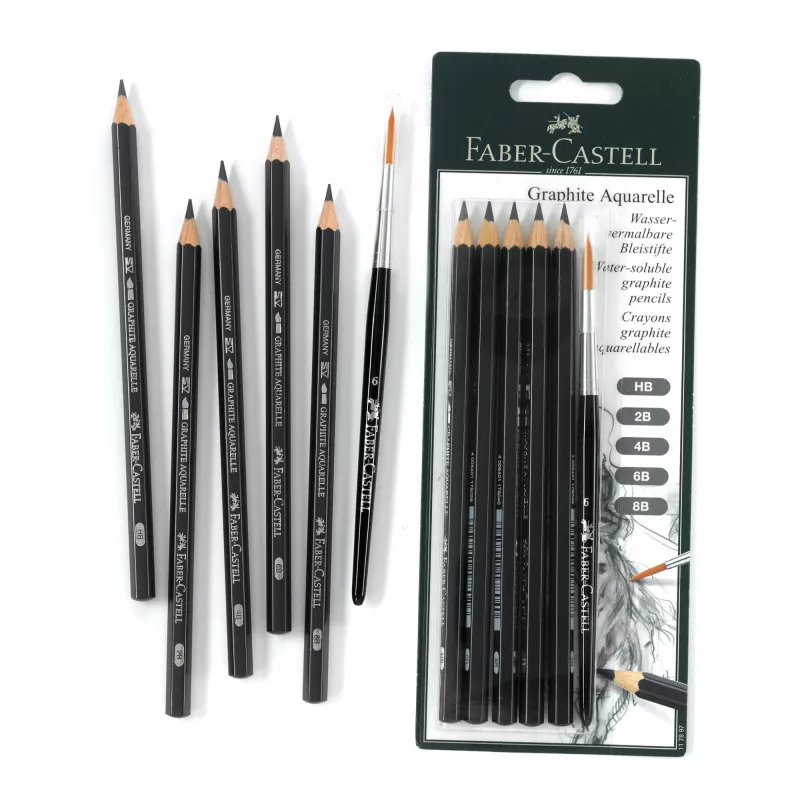 Grafito pieštukas Faber-Castell 117897 Įvairių kietumų 6 vnt.