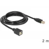 DeLOCK USB2.0-B laidas 2 m USB B juodas