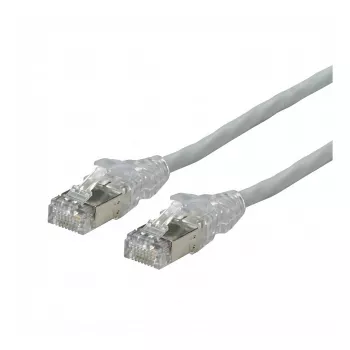 DTWYLER komutacinis kabelis Cat.6A (EA klasė) S/FTP, CU 7702 flex LSOH, AMP v2, kryžminis, pilkas, 2 m