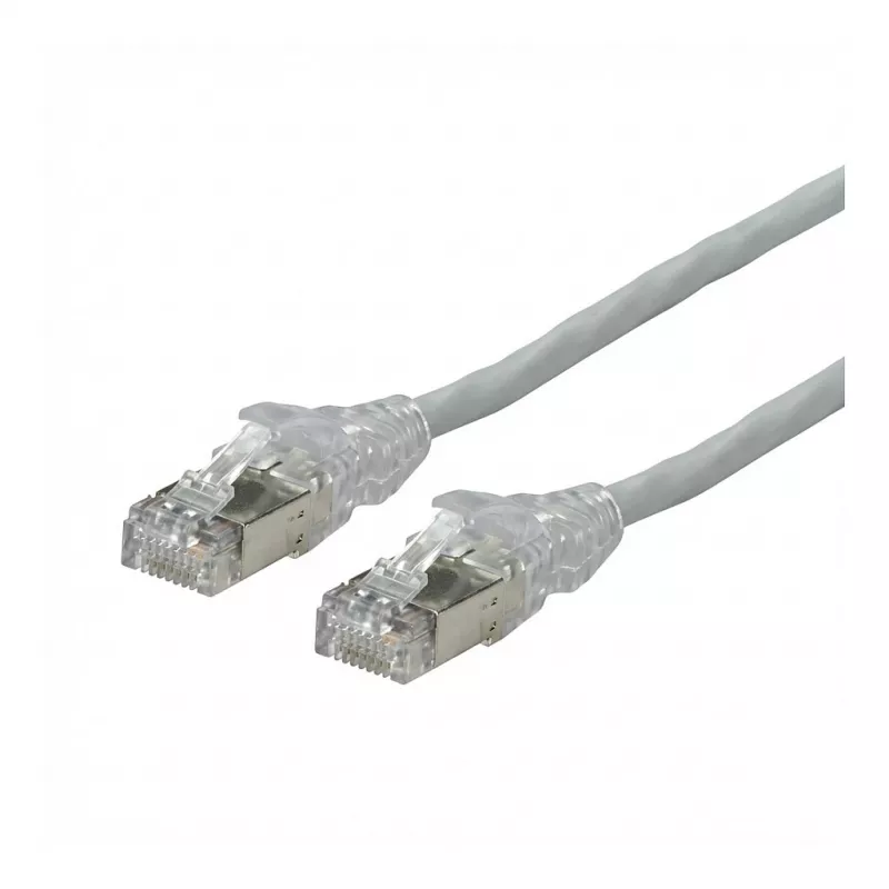 DTWYLER komutacinis kabelis Cat.6A (EA klasė) S/FTP, CU 7702 flex LSOH, AMP v2, kryžminis, pilkas, 2 m