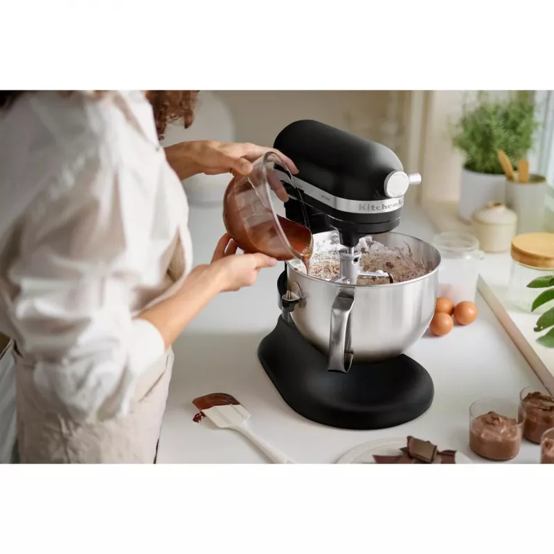 KitchenAid 5KSM60SPXEBM stacionarus plaktuvas 375 W juoda, pilka, nerūdijantis plienas