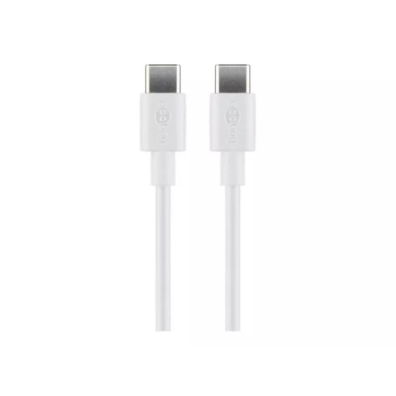 Goobay USB-C įkrovimo ir sinchronizavimo laidas, 2 m, baltas | Goobay