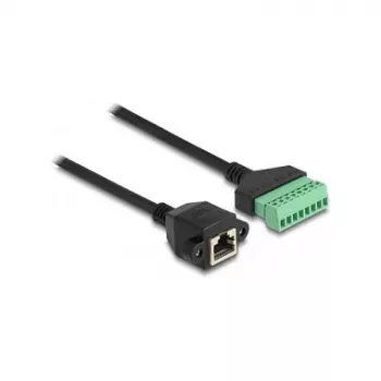 DeLOCK RJ45 laidas Cat.6 moteriška jungtis prie gnybtų bloko adapterio 1m