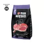 Sausas šunų maistas Pan Miesko Veršiena su ėriena Senior Crunchy M 9 kg — visavertis racionas vyresniems vidutinių veislių šunims, 23% baltymų, 15% riebalų