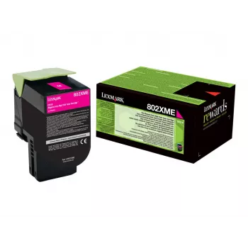 Lexmark 802XME rausvai raudonos spalvos tonerio kasetė, 3000 puslapių