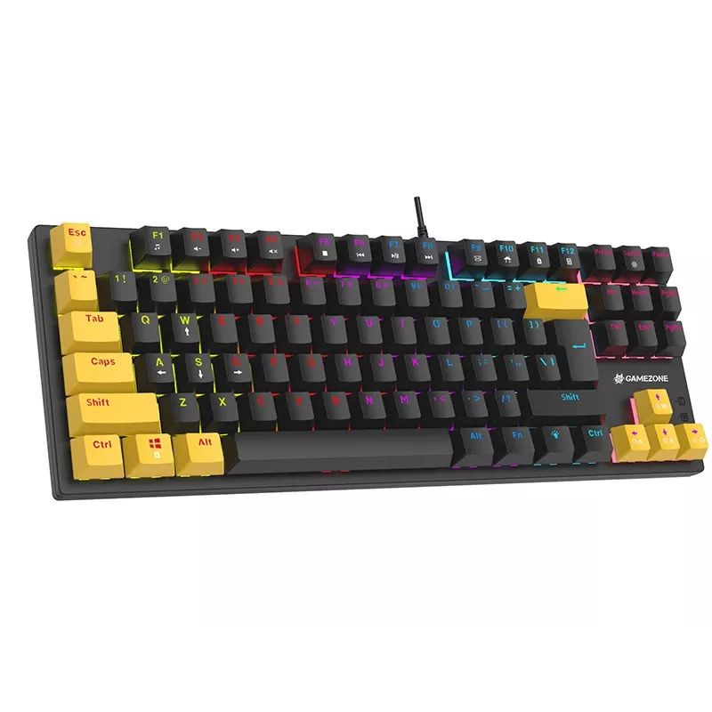 Tracer HORNET 87 klaviatūra Pelė įtraukta Žaidimų USB QWERTY anglų Juoda, Geltona