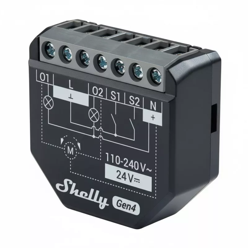 2 vnt. Shelly 2PM Gen4 Zigbee/Matter valdiklių rinkinys