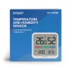 Patalpų temperatūros ir drėgmės jutiklis SAVIO CT-01/W, LCD ekranas, -10–55°C, 10–99%RH, baterija CR2032